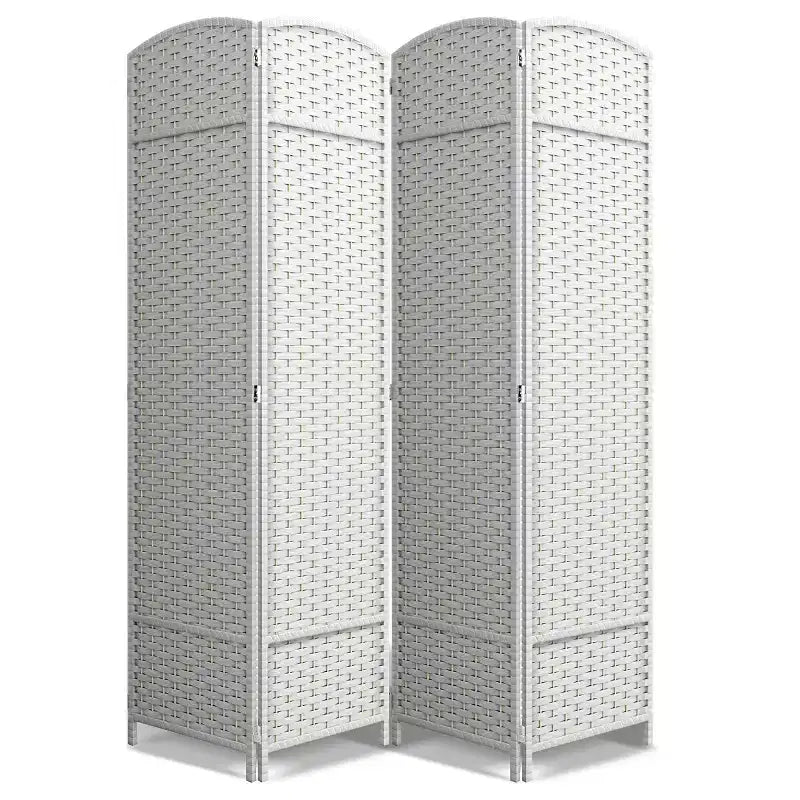 Sorbus 4 Panel Room Divider Panel, 6 ft. Tall Extra Wide Double Hinged Panels - Folding Privacy Screens