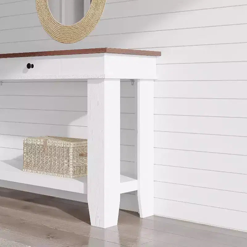 54 Console Table for Entryway - Farmhouse Entryway Table with Storage and Drawers, Small Entry Tables for Hallway Behind Couch Table Sofa Table