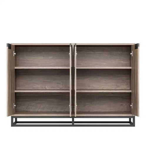 4 Doors and Shelves,Buffet Storage Cabinet, Sideboard Modern Credenza