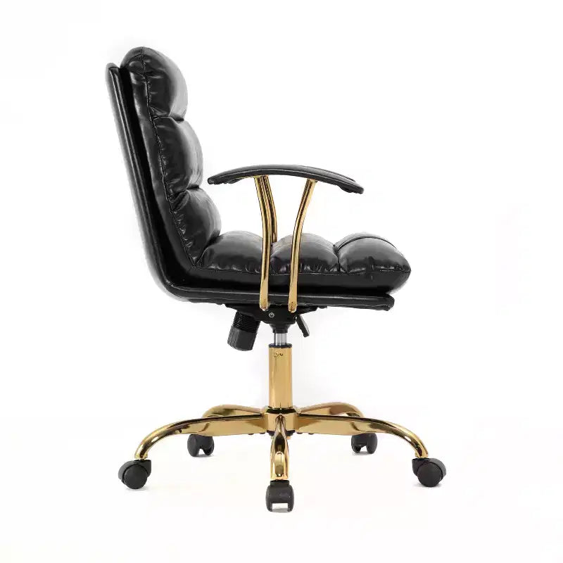 HomeStock 42 in.H Adjustable Height Black Cushion Seat Material with Swivels Executive Office Chairs