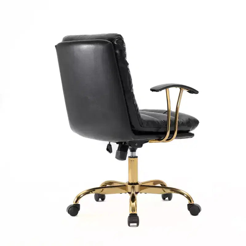 HomeStock 42 in.H Adjustable Height Black Cushion Seat Material with Swivels Executive Office Chairs