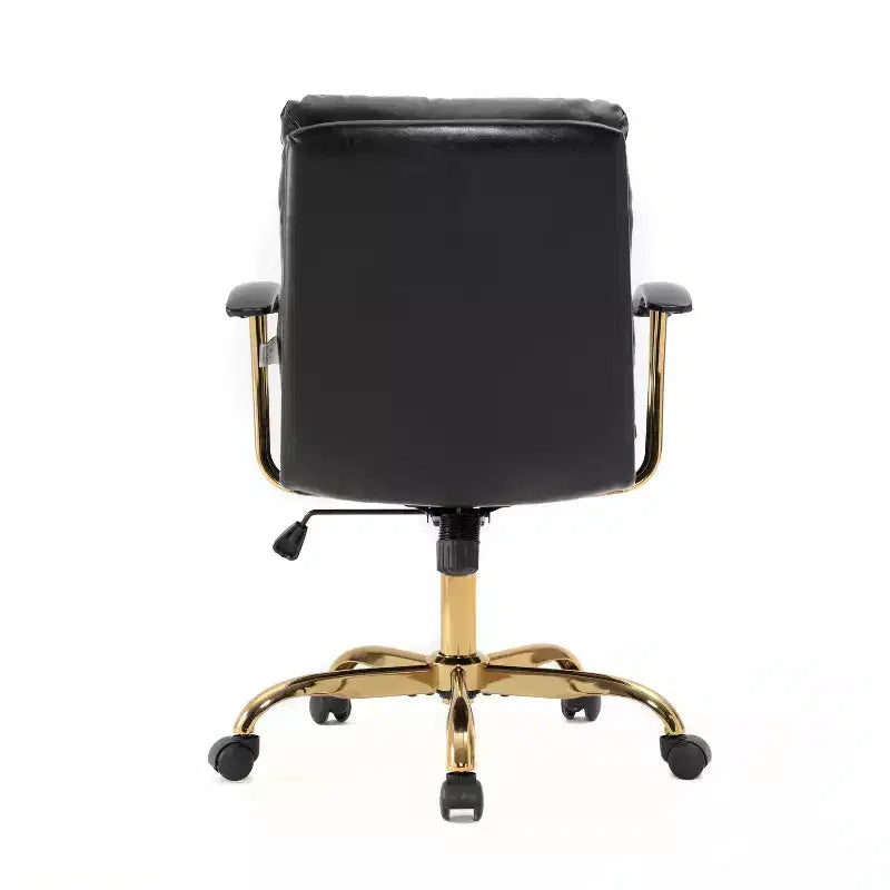 HomeStock 42 in.H Adjustable Height Black Cushion Seat Material with Swivels Executive Office Chairs