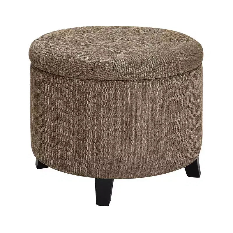 HomeStock Comfort Round Storage Ottoman