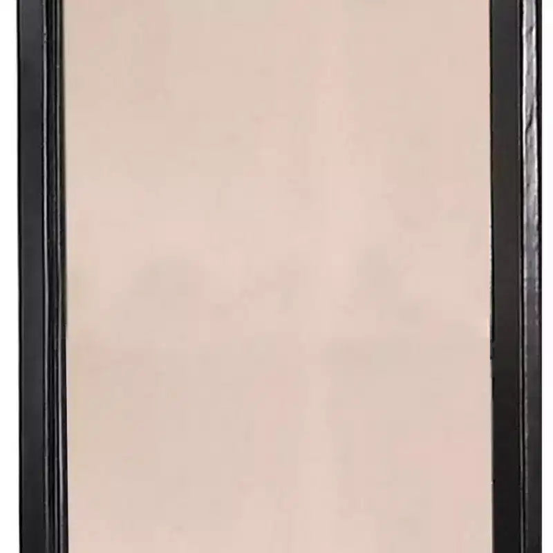 Royal Hampton 36 Inches Rectangular Wood Encased Mirror, Black