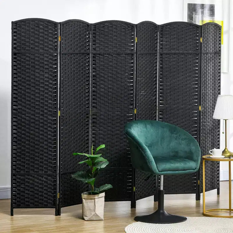 Folding Room Divider Screen 6 Panel 5.6 ' Tall Privacy Screen Freestanding Room Partition for Home Office