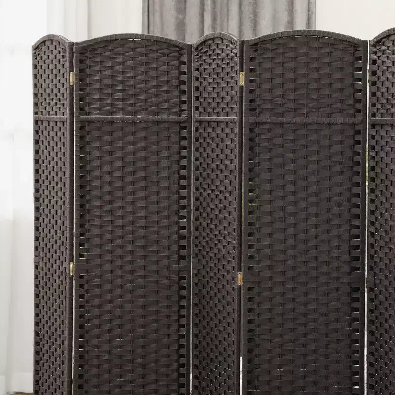 Folding Room Divider Screen 6 Panel 5.6 ' Tall Privacy Screen Freestanding Room Partition for Home Office