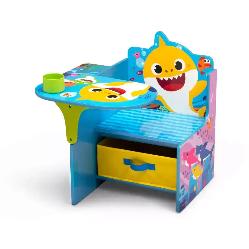 Delta Children Baby Shark Kids Chair Desk with Storage