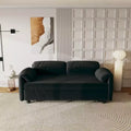 54-inch Modern Convertible Sofa,Velvet Sofa Bed with Storage Pockets,Retractable 2-in-1 Loveseat for Living Room,Small Space